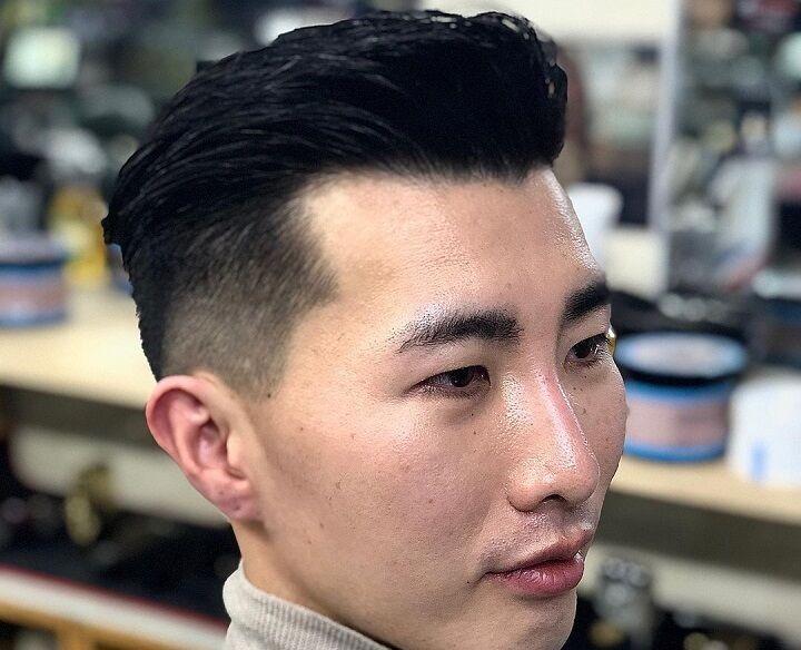 Asian dude problems...Our hair sticks up like a hedgehogs ass when it's  short . What to do about to make it blend better with the top? Very close  skin-fade ? Shave my